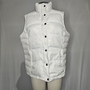 Lands' End Women's Ivory Down Puffer Vest